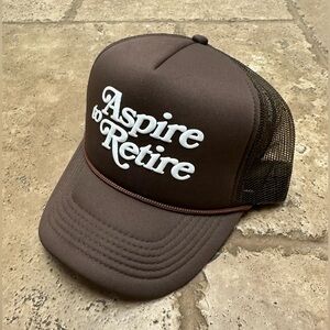 Aspire To Retire Motel Margarita Foam Trucker Snapback Hat Puff Print